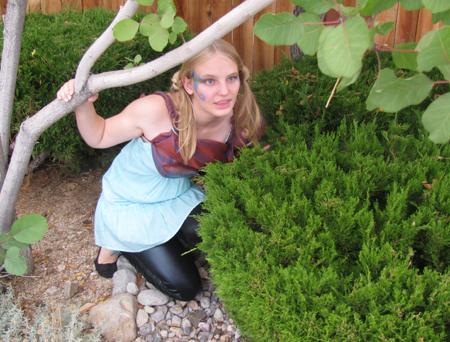 Barbara Rugg as Puck in Sage Ridge School's production of "A Midsummer Night's Dream."
