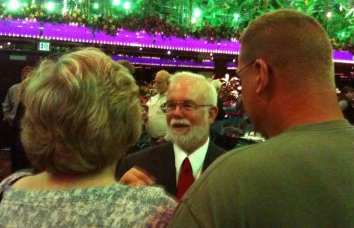Day Williams talks to voters