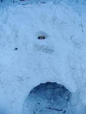 Snow Survey Training School attendees spend the night at the top of Granlibakken’s ski hill in snow caves.
