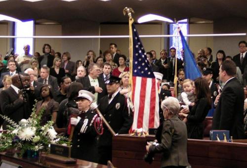 Color guard opens Assembly session