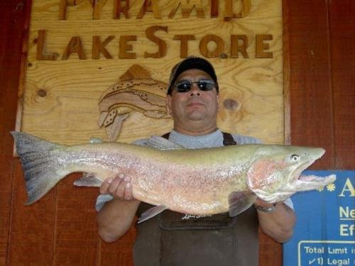 Marty Rupert of Carson City with a 16-pound, 15-ounce (35.75 inches) Cutthroat Trout.