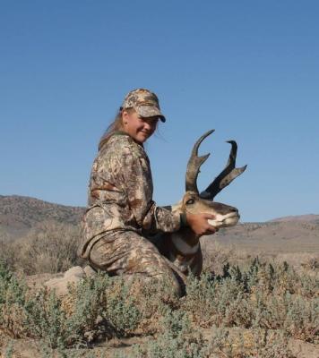 File photo of Pronghorn Antelope and hunter.