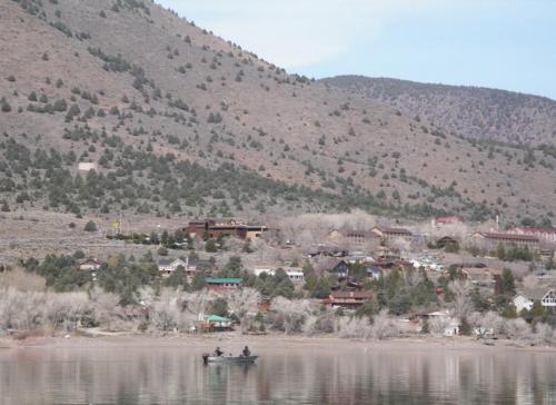 Topaz Lake is located next to U.S. 395 on the Nevada-California line about 40 miles south of Carson City.  Photo by Don Q