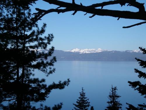 Looking toward Tahoe City with the Squaw Valley in the background on the northwest side of Tahoe. Photo by Elaine Quilici