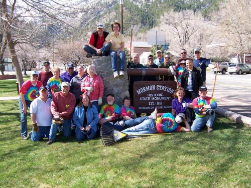 Division 45 Kiwanis One Day with 24 volunteers at Mormon Station State Historic Park in Genoa.