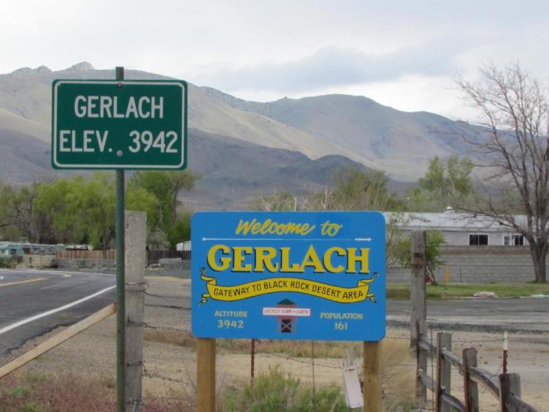 Gerlach is at the edge of the Black Rock Desert. It is the home of Bruno’s Country Club and world-famous ravioli dinners.