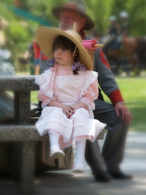 Kids of all ages partake in the wild west and Civil War era history reenactment for Rendezvous days.