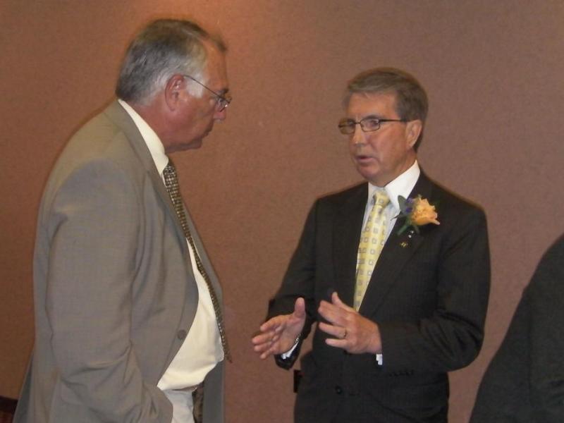 Mayor Bob Crowell, right, and NNDA Director Rob Hooper