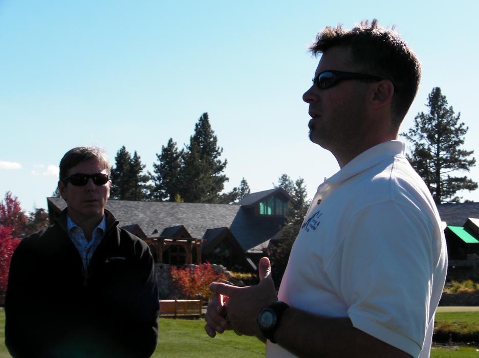 Patrick Rhamey, Vice President of Real Estate and Jason Drew, watershed scientist.