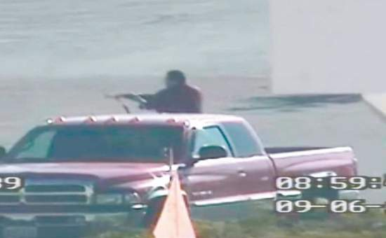Screen shot from video of IHOP shooting