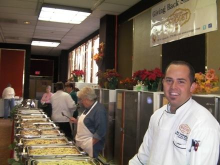 Carson Nugget Executive Chef Nick De Magistris at the 2010 Carson Nugget Thanksgiving dinner.
