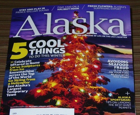 The latest issue of Alaska Magazine. Photo by Elaine Quilici
