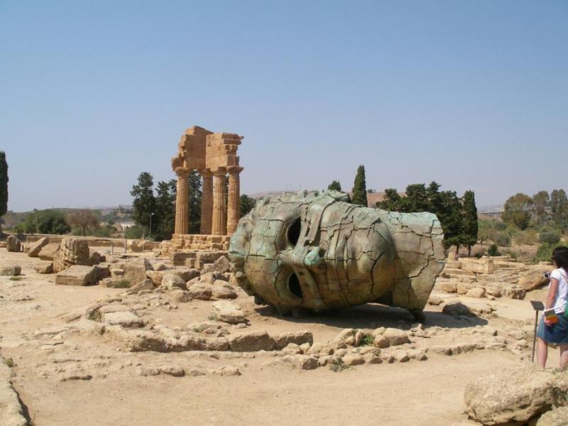 An interesting display in the Greek ruins of the Valley of the Temples at Agrigento, Italy.  Photo by Don Quilici
