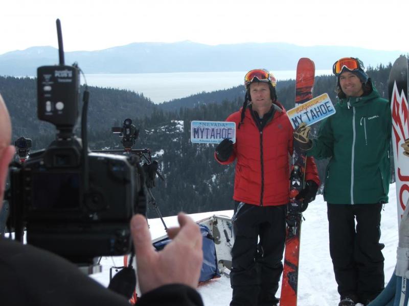 Behind-the-scenes with Daron Rahlves and Jeremy Jones on the Plate for Powder shoot.