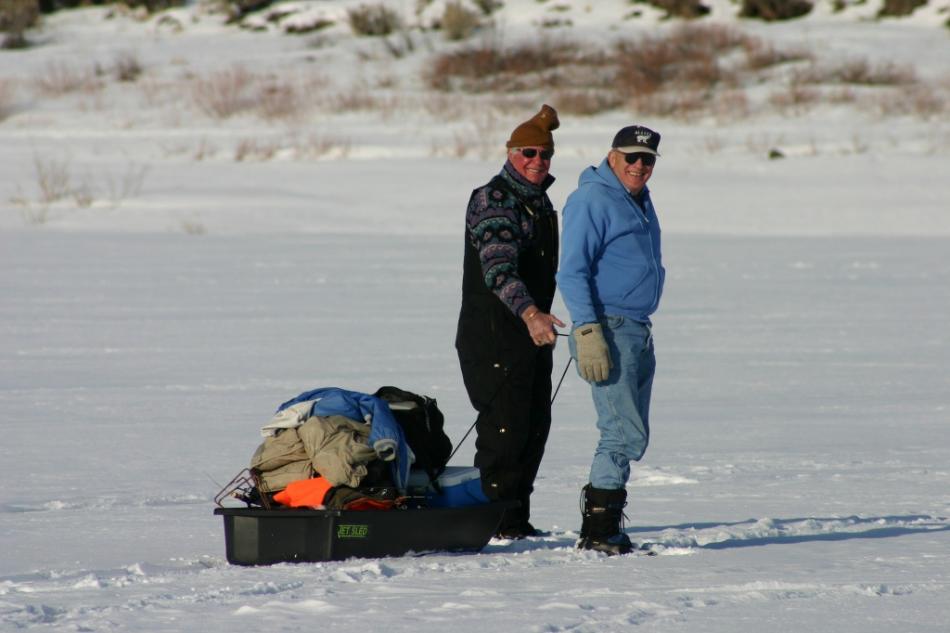 Don Hettrick and Don Quilici at Wildhorse Reservoir.  Photo by Mark Day