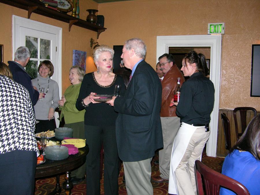 Ronni Hannaman, executive director Carson City Chamber of Commerce at Tuesday's mixer at Cafe at Adele's.