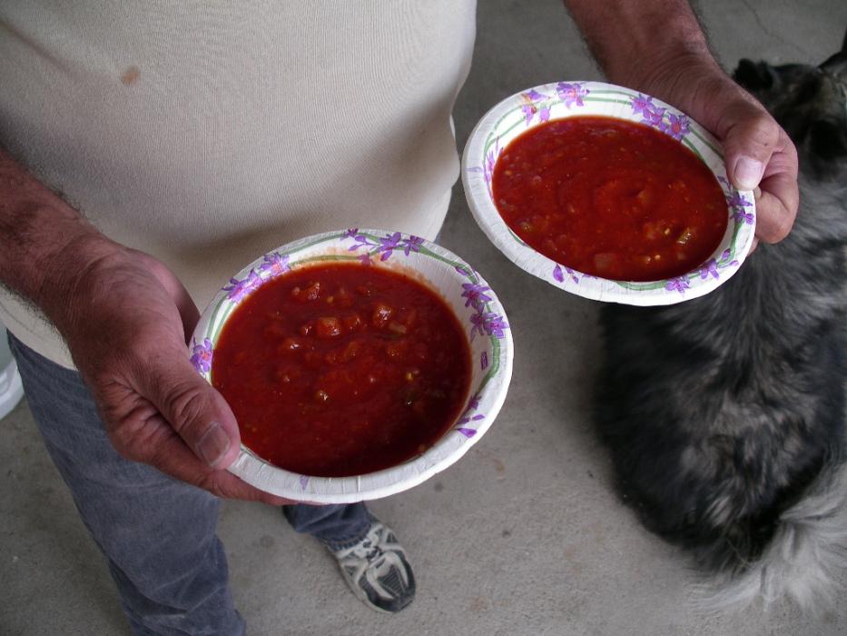 Beans to accompany the barbecued Tri-Tip.  Photo by Don Quilici
