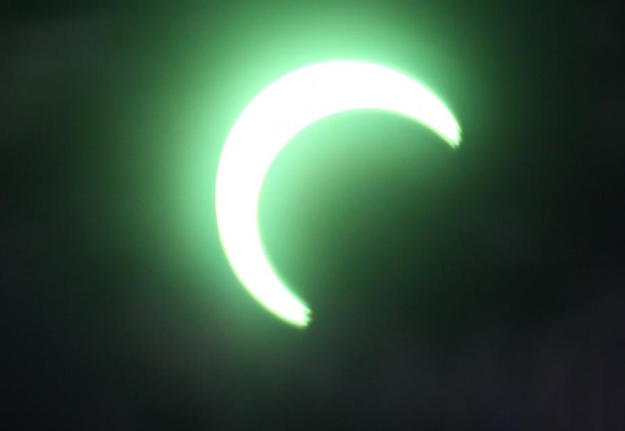 Just before total eclipse