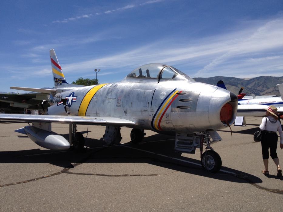 Korean War vintage F-86 Sabre jet fighter
