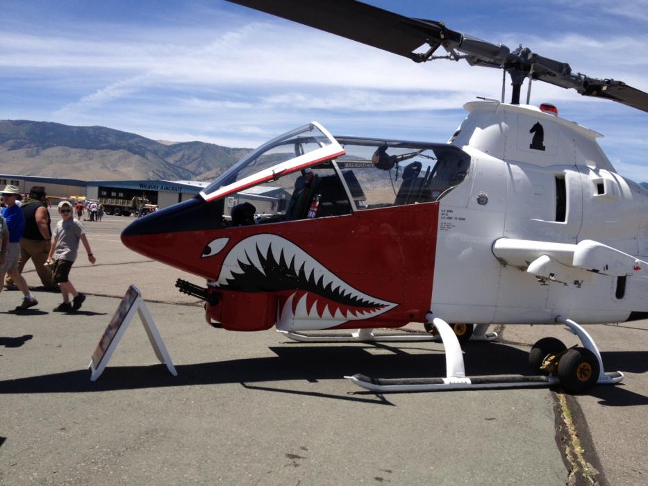 A Huey Cobra gunship helicopter