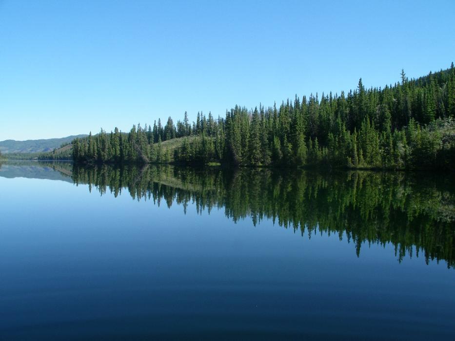 Frenchman Lake next to the Robert Campbell Highway.  Photo by Elaine Quilici
