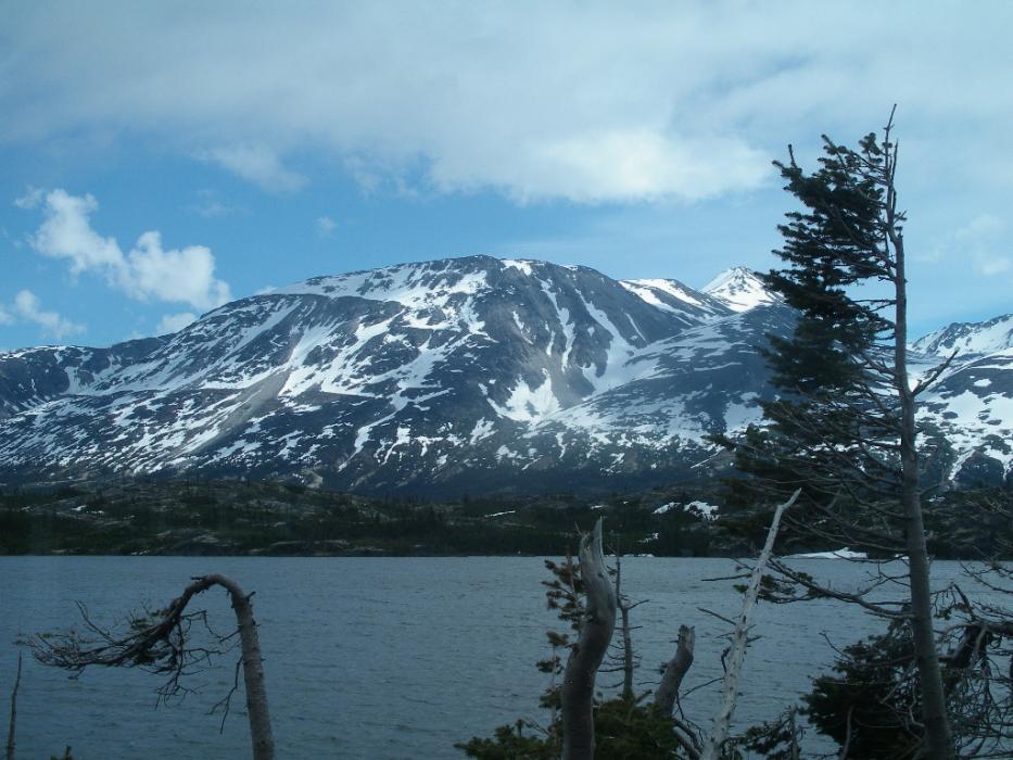 Tutshi Lake, before reaching the train station at Fraser.  Photo by Elaine Quilici