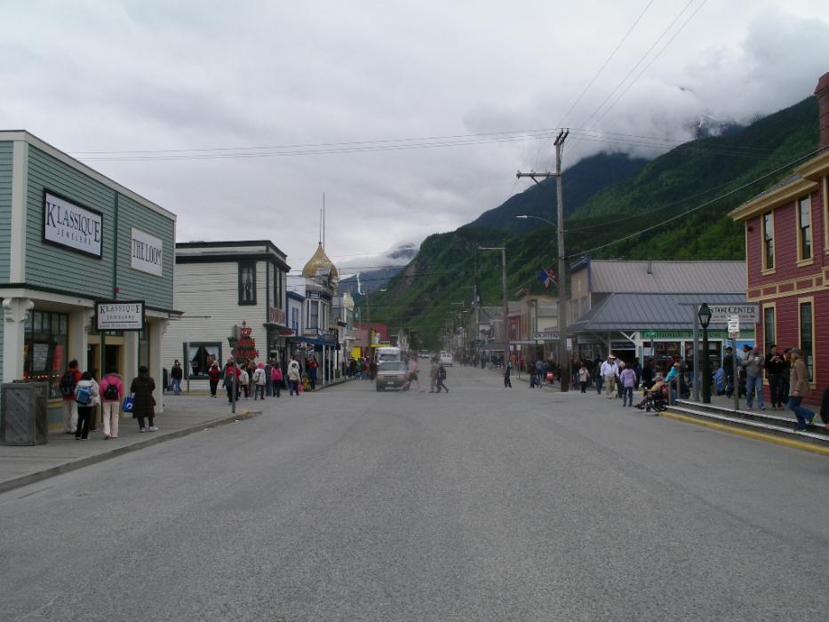 Looking down the main street of Skagway. Photo by Elaine Quilici