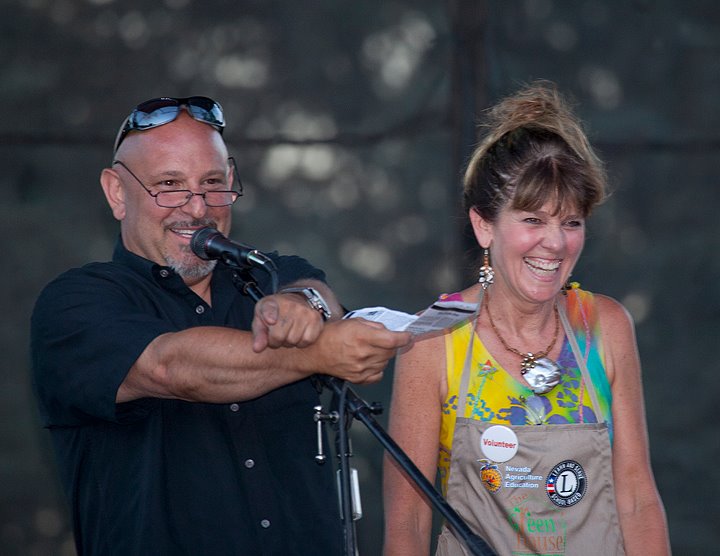 Promoter John Procaccini with Karen Abowd, Greehouse president..
