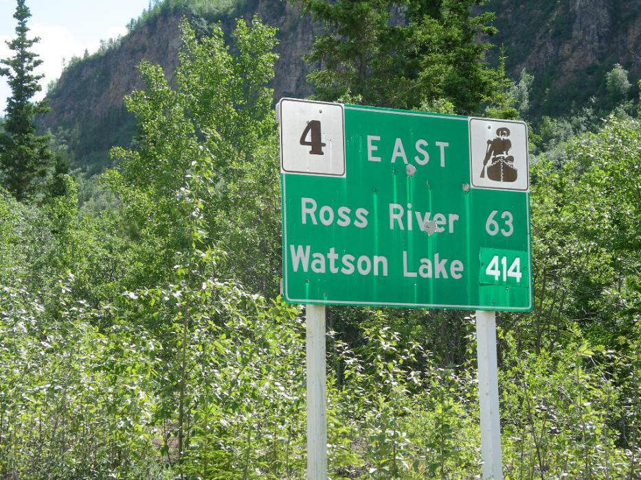 Distances as measured in Canadian kilometers.  Photo by Elaine Quilici