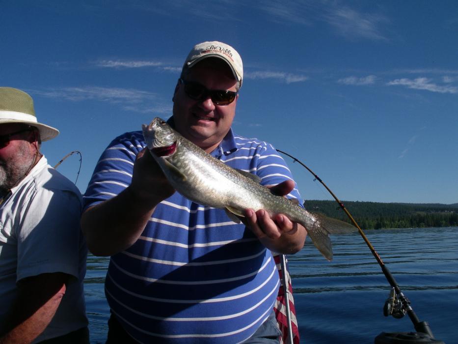 Boehmer holds his catch.  Photo by Don Quilici