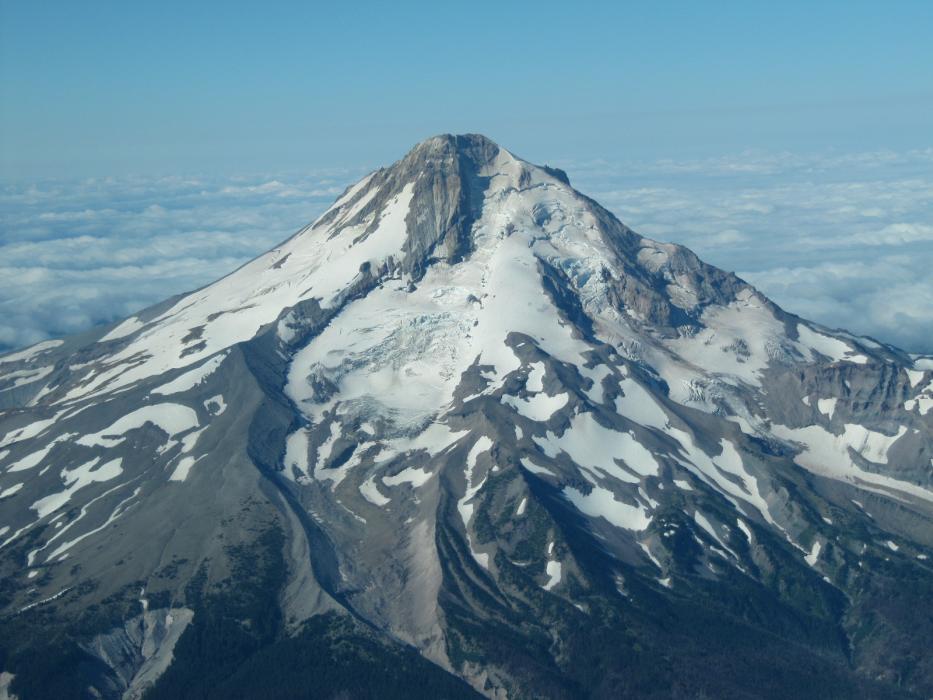 Flying past Mt. Hood in Oregon.  Photo by Don Quilici