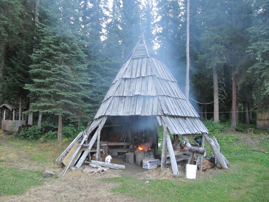 The “Gazebo” where trash is burned, so as to not attract bears. Photo by Don Quilici