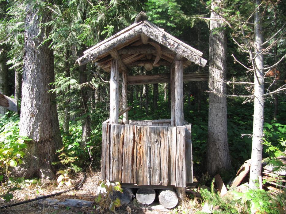 The outhouse, which is complete with a flush toilet. Photo by Don Quilici