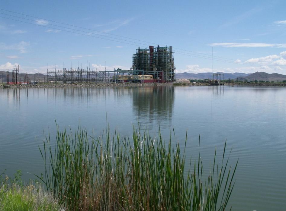 The Fort Churchill Cooling Ponds next to the Mason Valley Wildlife Management Area. Photo by Elaine Quilici