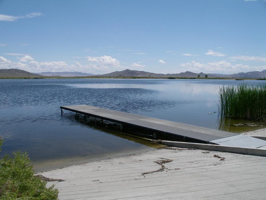 The boat ramp at North Pond on the MVWMA.  Photo by Elaine Quilici