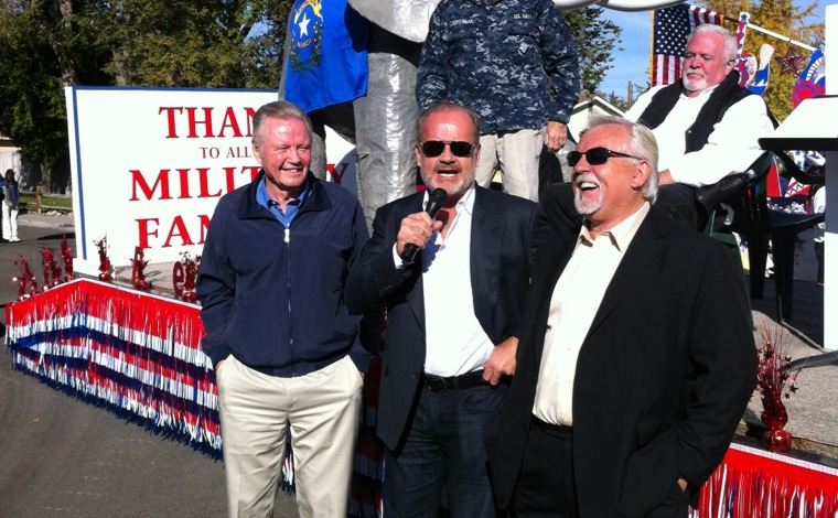 Actors Jon Voight, Kelsey Grammer and John Ratzenberger at the Nevada Day parade. Photo by Susan Home