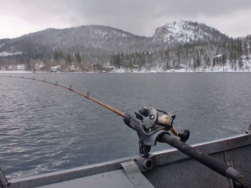 Trolling at Elk Point on the Nevada side of Lake Tahoe on Saturday, December 29.  Photo by Gene St. Denis