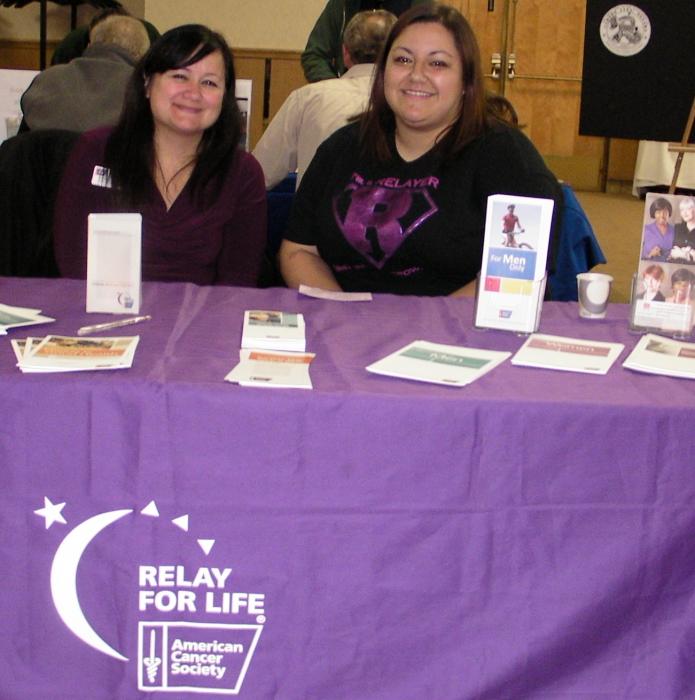 Michelle Hale and Nichole Swall of Carson City Relay for Life and the American Cancer Society.
