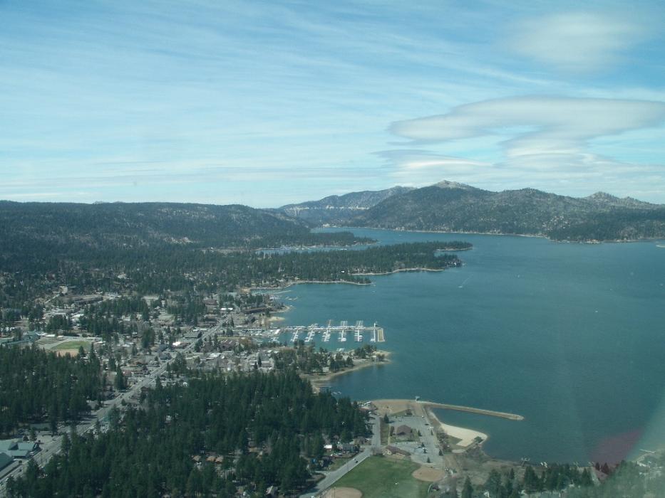 Big Bear and Big Bear Lake.  Photo by Don Quilici