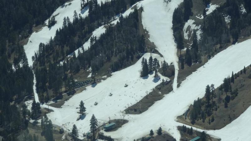 Skiers at the Big Bear ski area.