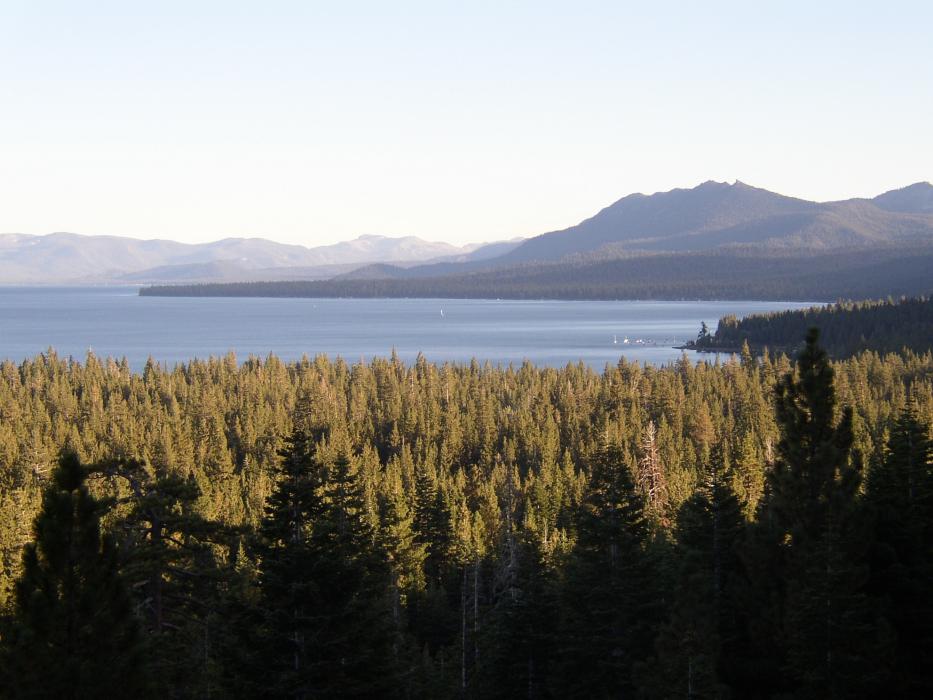 View of Lake Tahoe’s west side, taken from Tahoe Rock Heights Road.