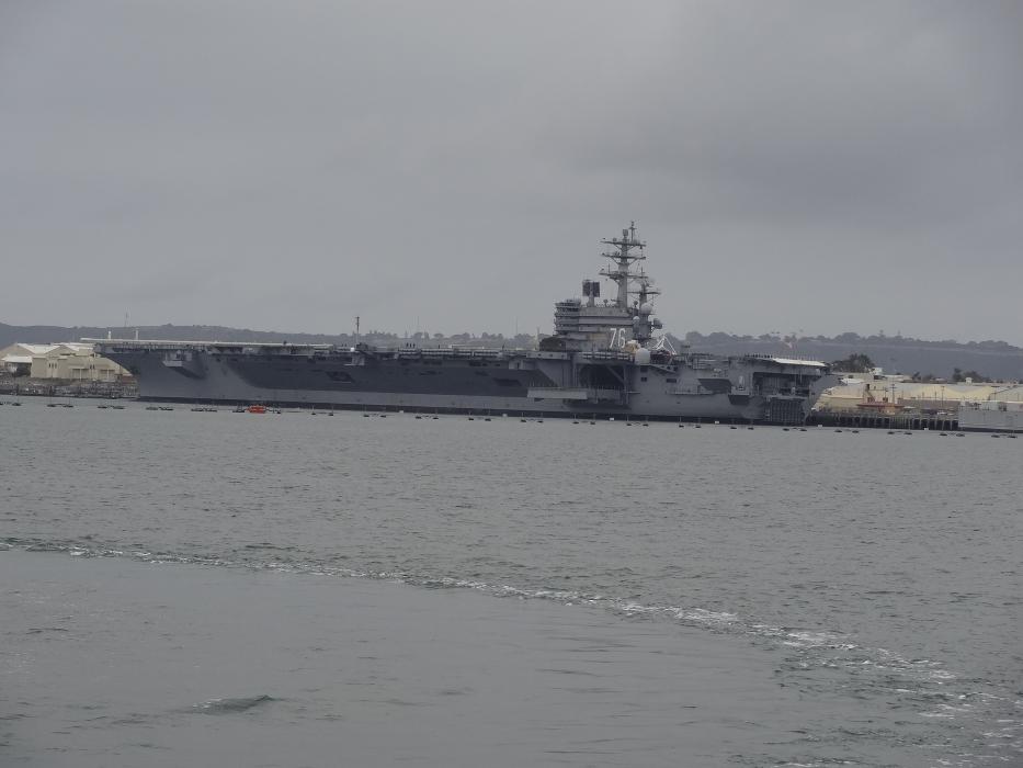 The U.S.S. Ronald Reagan aircraft carrier. Photo by Elaine Quilici