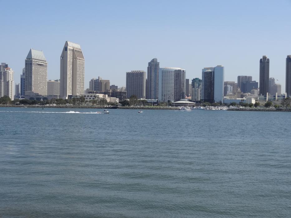 The San Diego skyline as seen from Coronado. Photo by Elaine Quilici