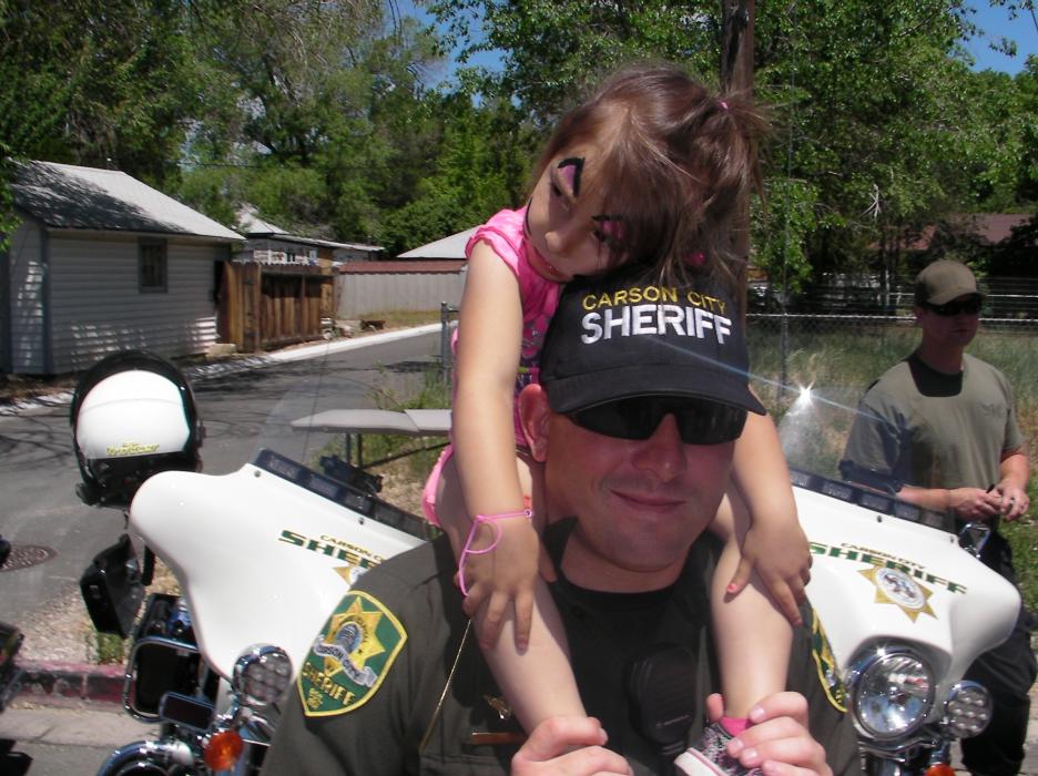 Carson City Sheriff's Office deputy Thomas Miller and daughter Lainey.