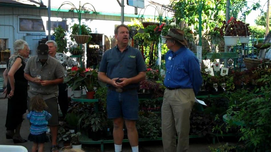 Owner Dave Ruf speaking at his award-winning local nursery