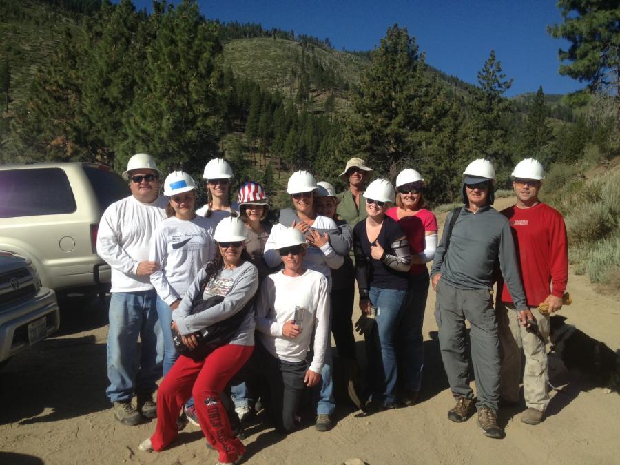 Redrock Dental staff and families volunteer to build trails in Ash Canyon