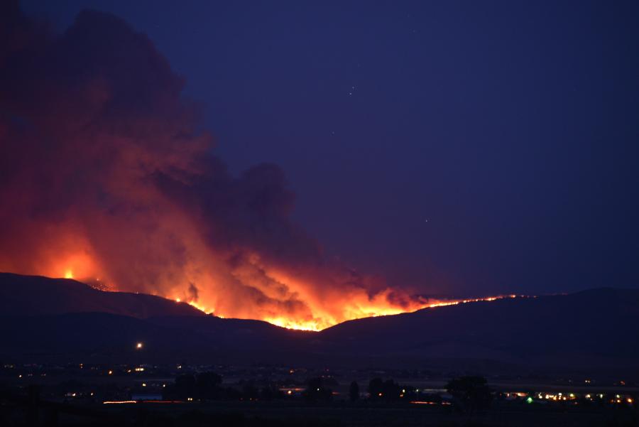 Bison fire night of 7/7 from Genoa