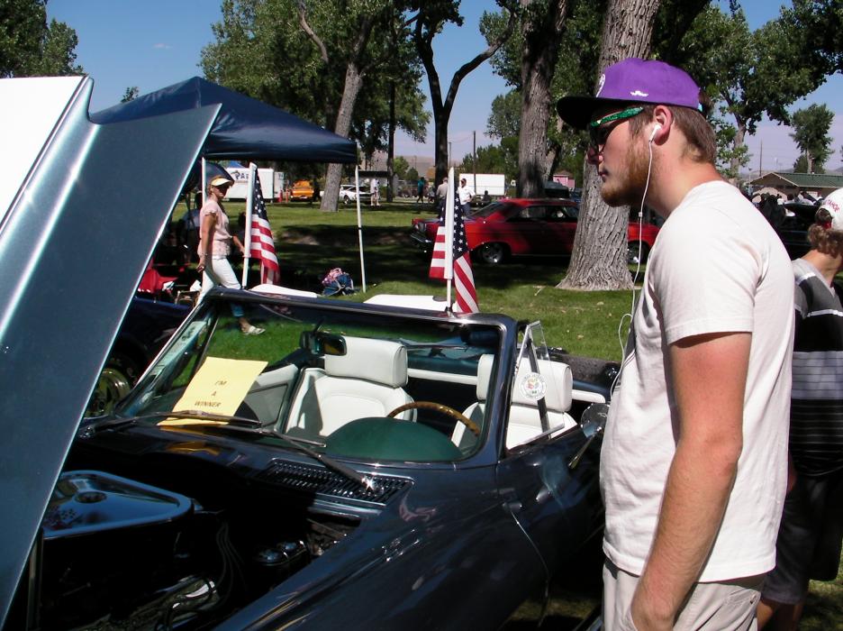 Chance Noble out Palestine, Texas at the car show.