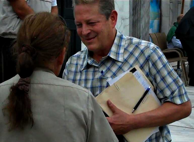 Vice President Al Gore leaving 2013 Lake Tahoe Summit