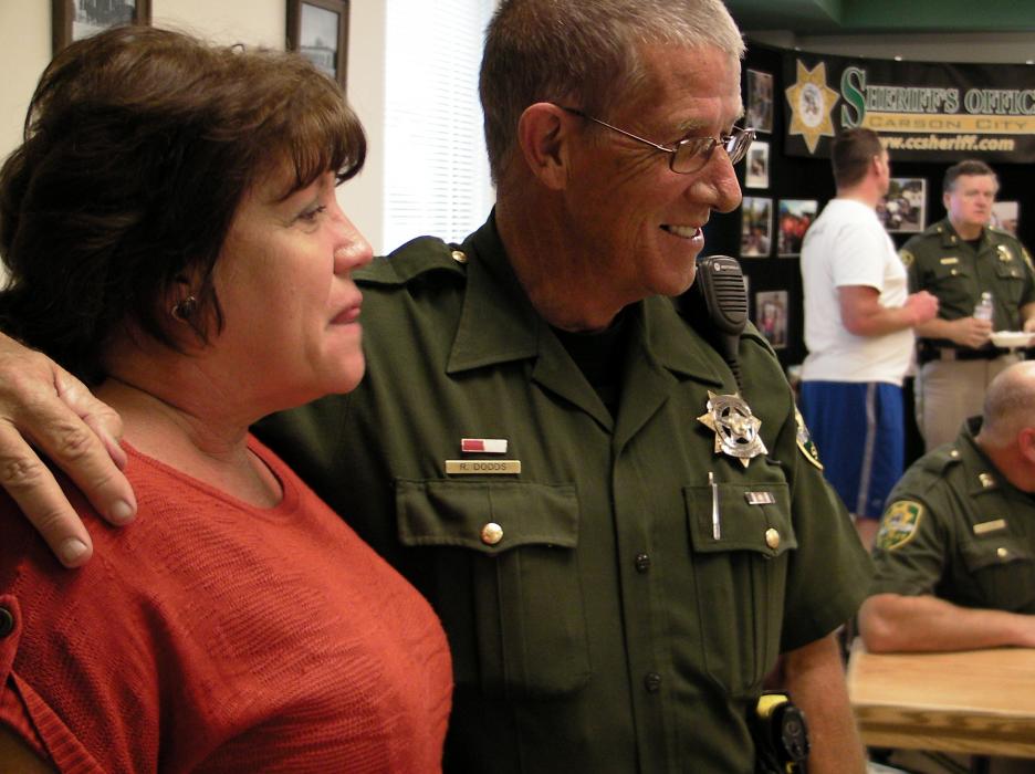 Dodds and Carson City DARE Officer Lisa Davis.